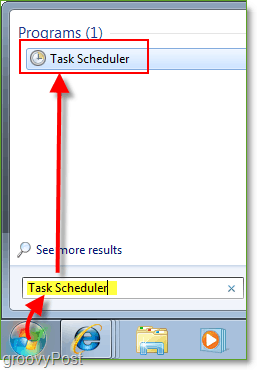 Screenshot: Windows 7 Launch Task Scheduler