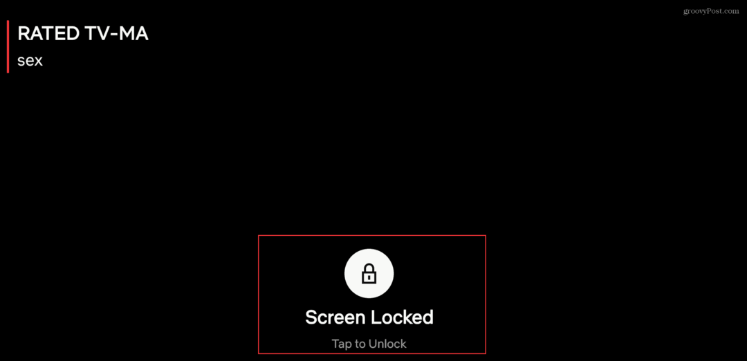Cum se utilizează funcția de blocare a ecranului pentru aplicația Netflix