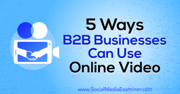 5 moduri în care companiile B2B pot utiliza videoclipuri online de Mitt Ray pe Social Media Examiner.