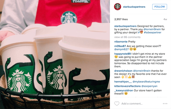 partenerul starbucks instagram