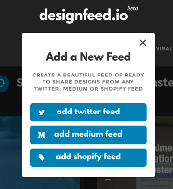 designfeed adăugați feed