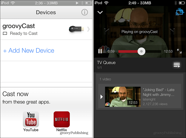 Chromecast pe iOS
