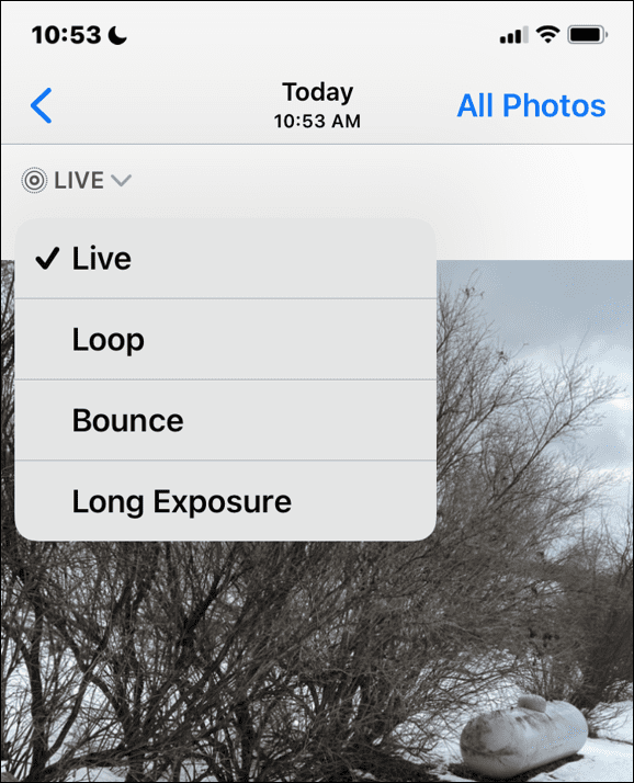 selectați iPhone cu expunere lungă