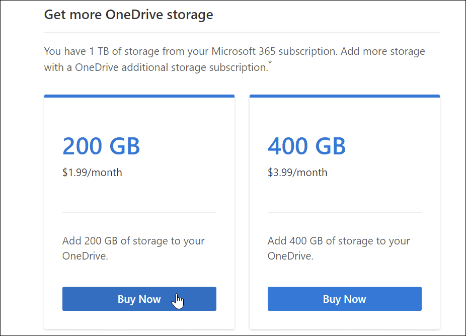obțineți mai mult spațiu de stocare OneDrive