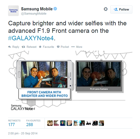 tweet Samsung