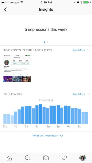 statistici despre profilul de afaceri instagram