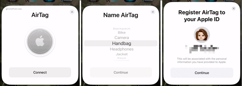 Conectați AirTag la iPhone