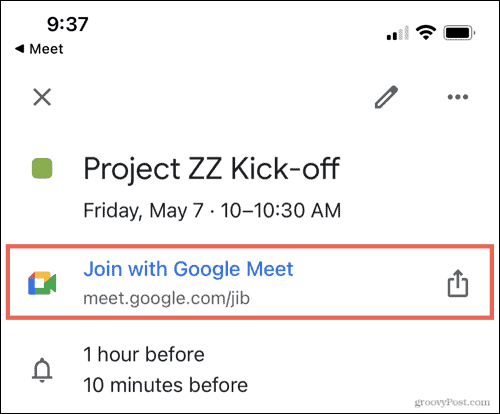 Link Google Meet