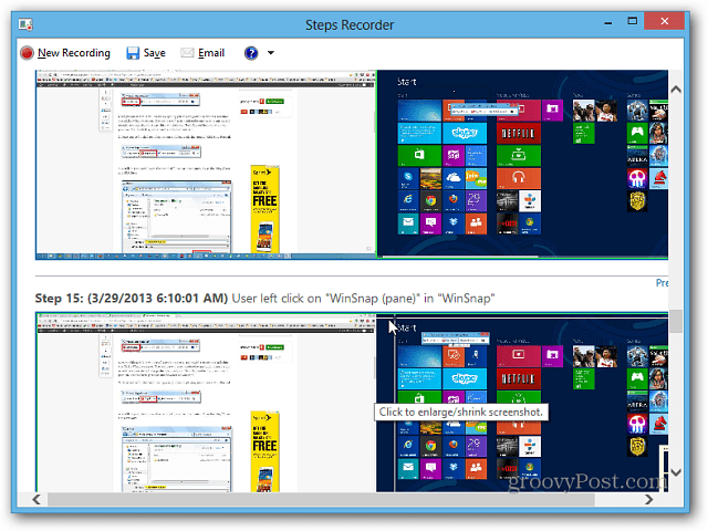 Folosiți Steps Recorder în Windows 8.1 pentru a rezolva problemele PC-urilor