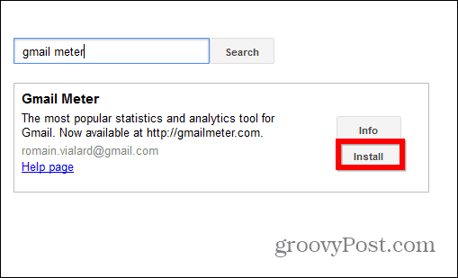 Scriptul de instalare Gmail Meter