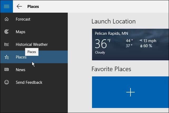 Sfat pentru Windows 10: adăugați mai multe locații la aplicația meteo