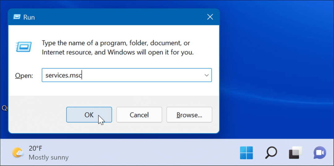 services-msc rulează Windows 11