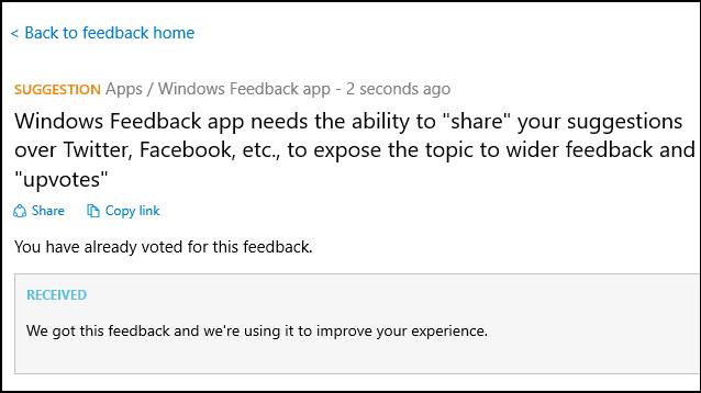 aplicație de feedback