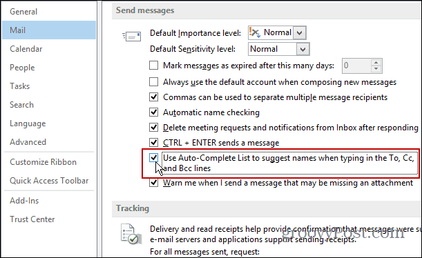 Cum să porniți completarea automată în Outlook 2013