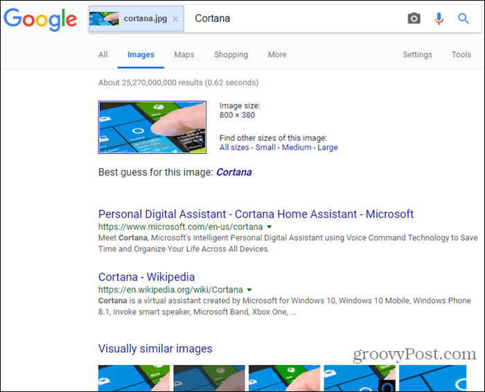 Rezultate căutare imagine pe Google