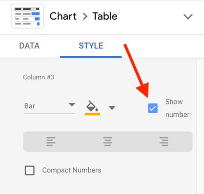 Utilizați Google Data Studio pentru a analiza anunțurile dvs. Facebook, pasul 23, opțiunea de afișare a numărului pentru fiecare valoare