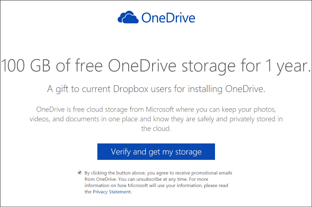 100 GB spațiu de stocare gratuit OneDrive timp de doi ani (actualizat)