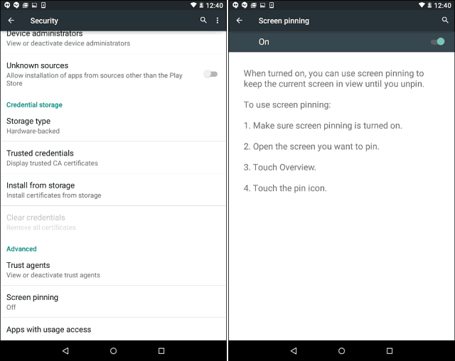 Blocați Android 5.0 Lollipop pe o singură aplicație cu ecran fixat