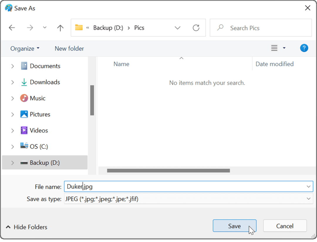 File Explorer convertește un png în jpg pe Windows 11