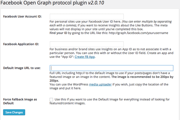 Pluginul WP Facebook Open Graph Protocol adaugă etichete și valori adecvate blogului dvs. pentru a crește partajabilitatea.