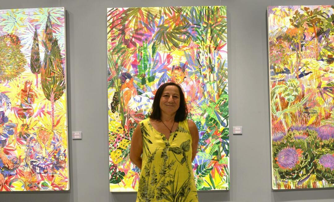 Expoziția de pictură „Grădinile secrete” a lui Zeliha Akçaoğlu este la Galeria de artă Ziraat Bank Çukurambar