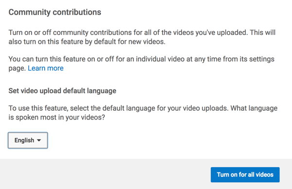 Activați funcția care permite comunității YouTube să traducă subtitrări pentru dvs.