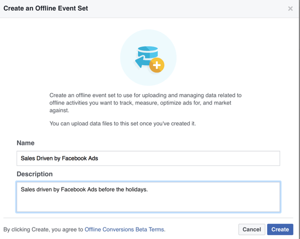 Păstrați numele evenimentului offline specific, astfel încât va fi ușor să vă amintiți exact ceea ce măsurați cu anunțurile dvs. de pe Facebook.
