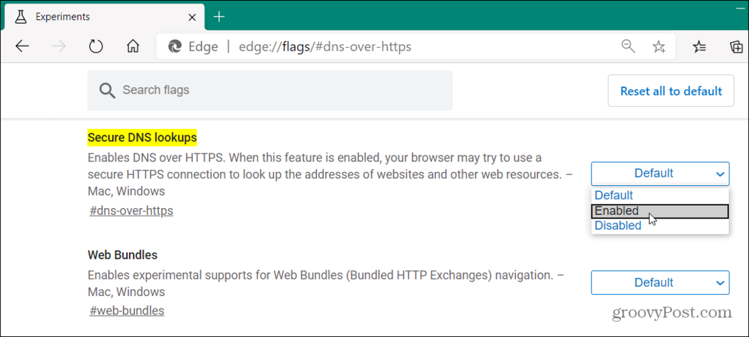 Cum să activați DNS prin HTTPS pe Microsoft Edge