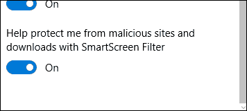 opriți SmartScreen 2