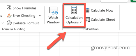 optiuni de calcul excel