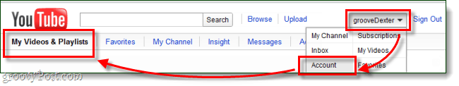 cum accesați videoclipuri și liste de redare în contul dvs. de YouTube