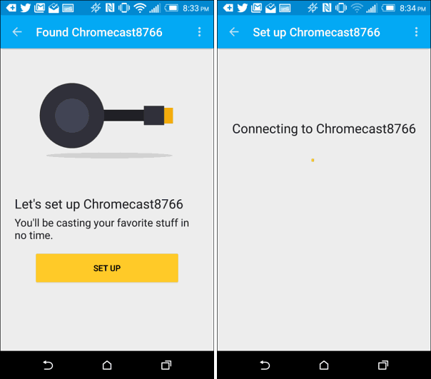 Configurați noul Chromecast