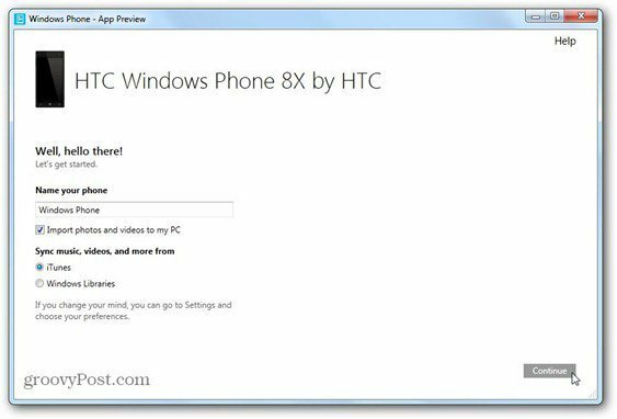 Windows phone 8 aplicație pentru telefon Windows pentru numele primului ecran al telefonului a decis ce să sincronizeze