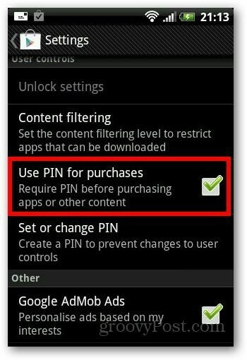 Dezactivați achizițiile Android 6