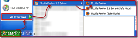 Deschiderea Firefox