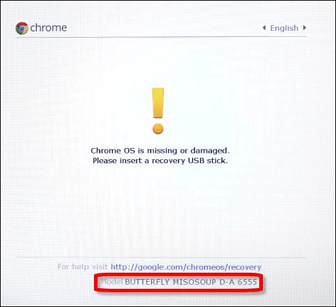 Chrome OS lipsă sau deteriorat
