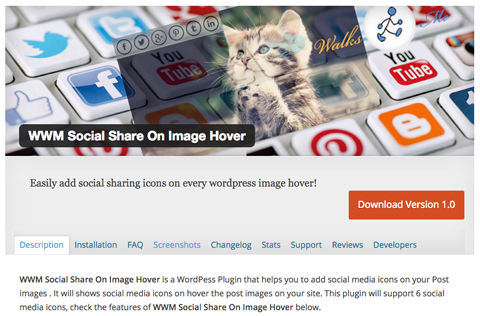 wwm partajare socială pe captura de ecran a imaginii pentru hover plugin