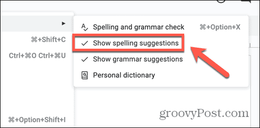documentele Google arată sugestii de ortografie