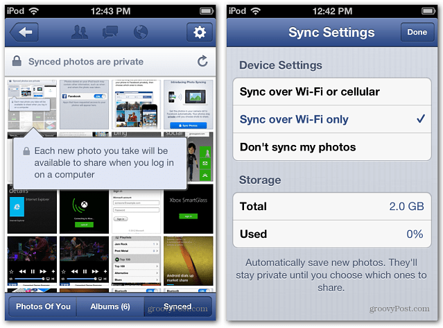 Cum se utilizează Facebook Photo Sync pe Android și iOS