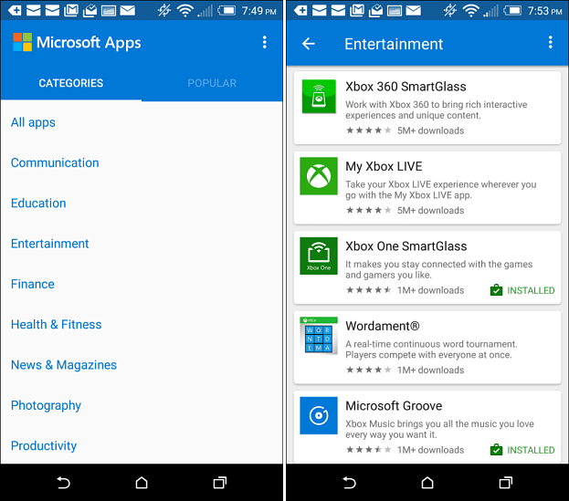 Cum să-ți găsești aplicațiile Microsoft pentru Android în mod ușor