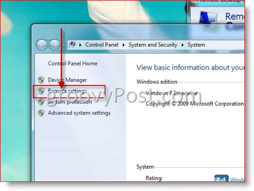 Windows 7 - Deschideți configurația de la distanță pentru setări RDP