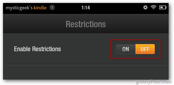 Restricții pentru activarea focului Kindle