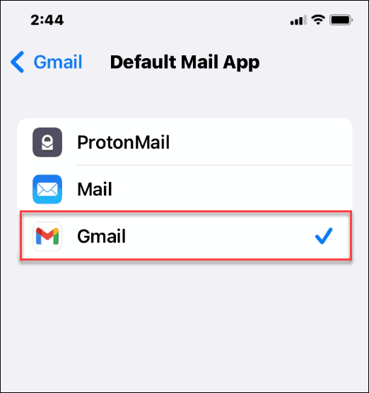 aplicații de e-mail implicite iPhone