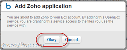 Sincronizarea Zoho și Box.net