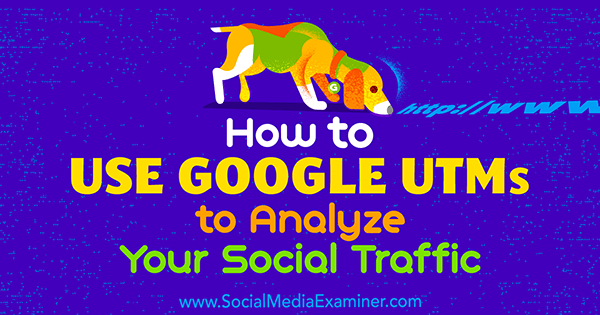 Cum să utilizați Google UTM-uri pentru a vă analiza traficul social de către Tammy Cannon pe Social Media Examiner.