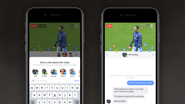 Facebook a introdus Chat live cu prietenii și Live With, două funcții noi care facilitează schimbul de experiențe și conectarea în timp real cu prietenii pe Live. 