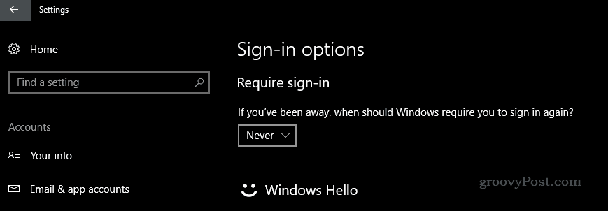 Cum dezactivați ecranul de conectare atunci când vă treziți dispozitivul Windows 10