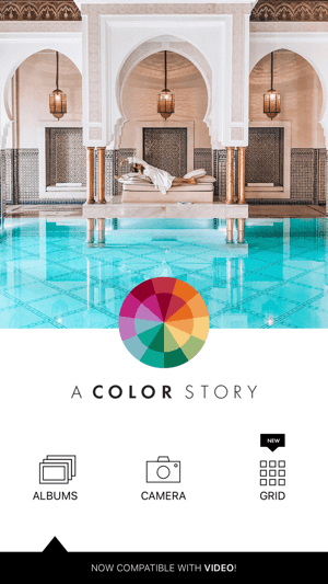 Creați o poveste Instagram A Color Story, pasul 1, care prezintă opțiunile de încărcare.