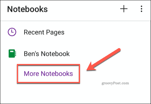 Aplicație OneNote mai multe pictograme pentru notebook-uri