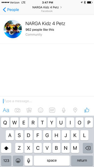 ecranul aplicației facebook messenger